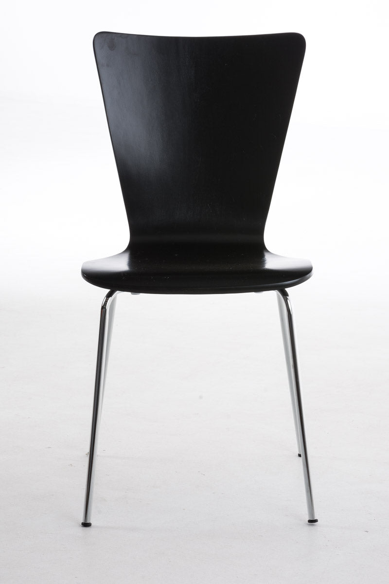 2x bezoekersstoelen Aaron zwart schwarz