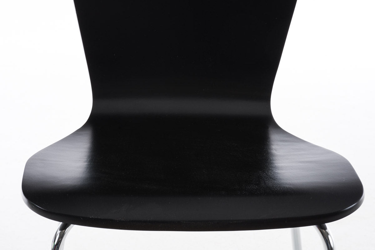 2x bezoekersstoelen Aaron zwart schwarz