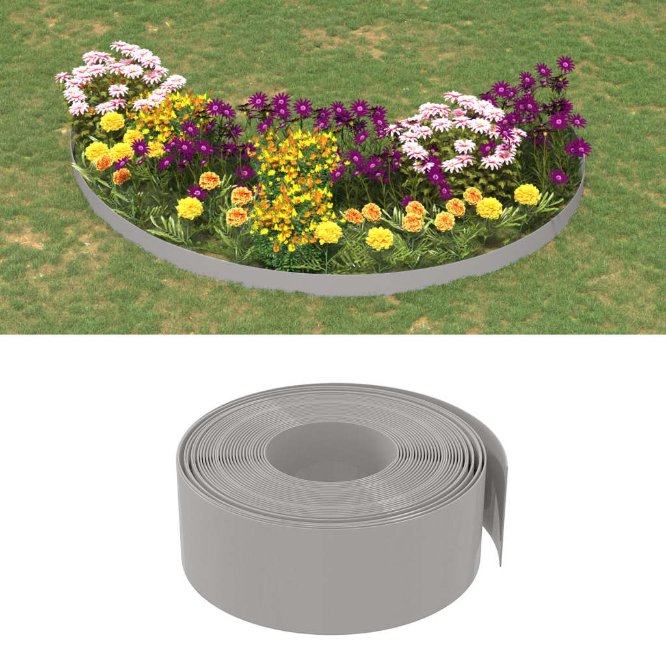 vidaXL Tuinranden 3 st 10 m 15 cm polyetheen zwart - Aashly