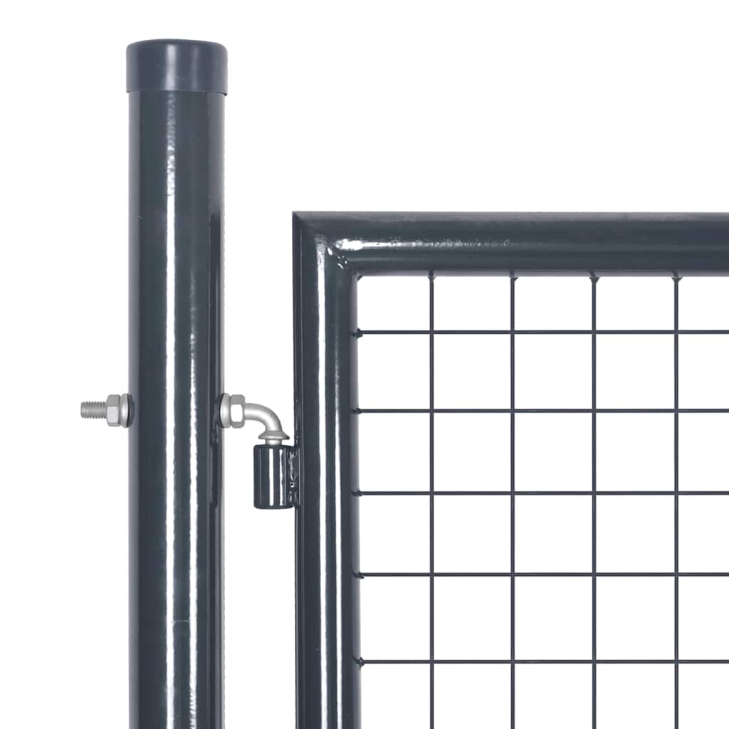 vidaXL Poort draadgaas 300x175 cm staal antracietkleurig