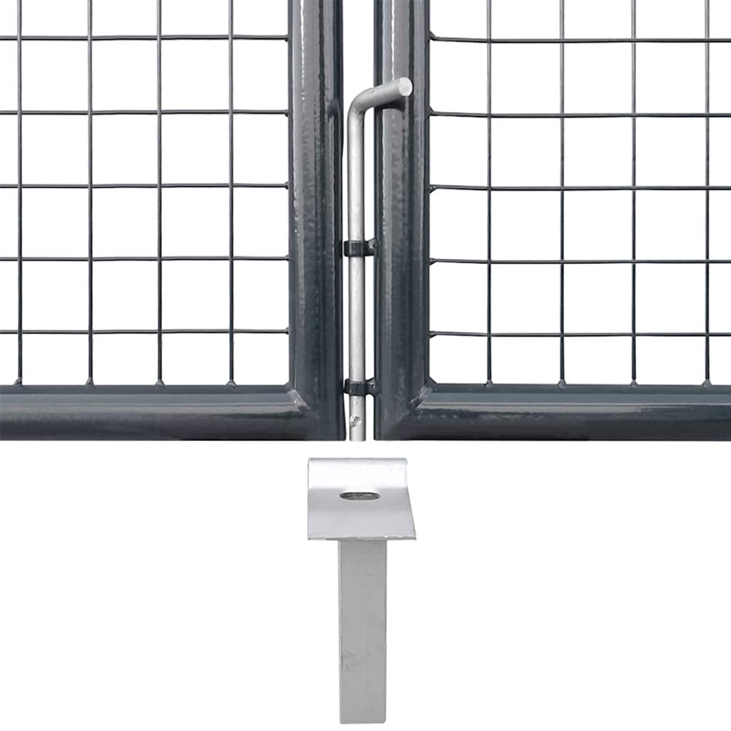 vidaXL Poort draadgaas 300x175 cm staal antracietkleurig