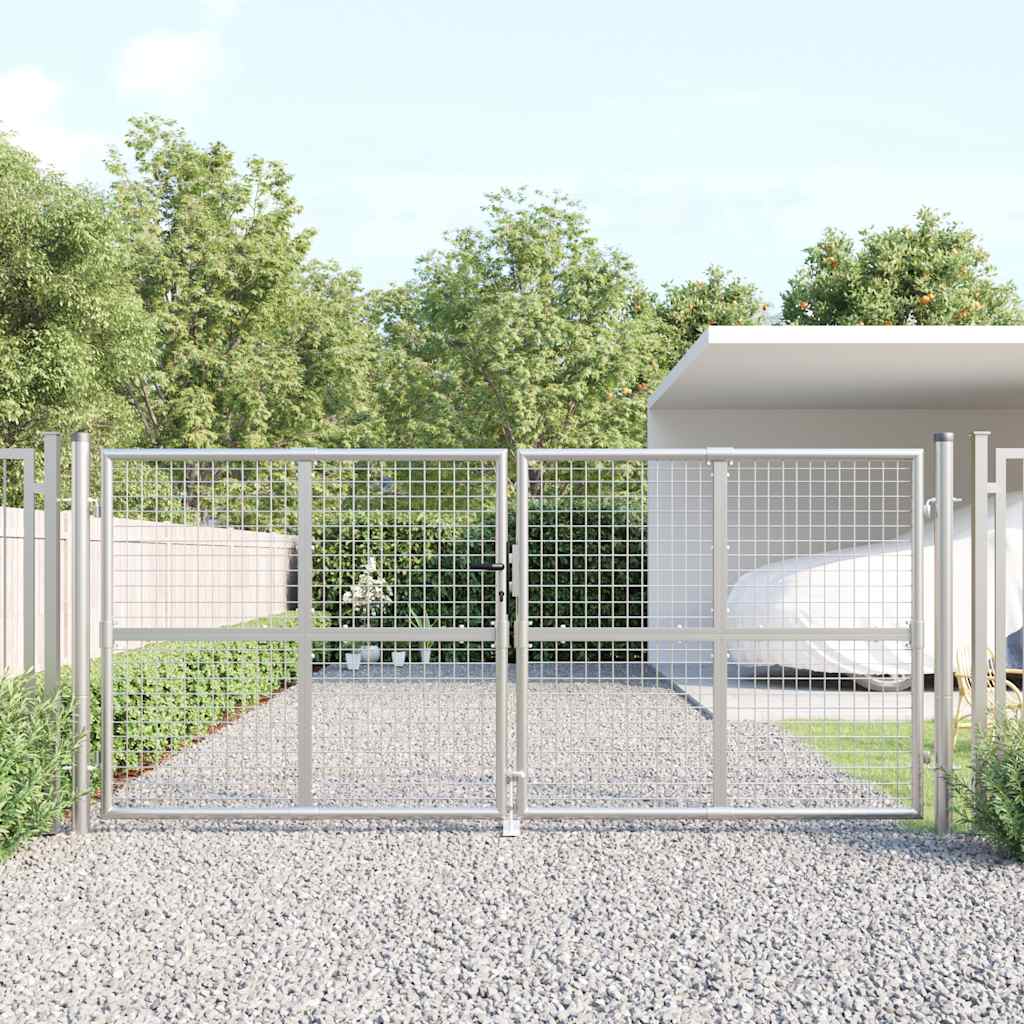vidaXL Poort draadgaas 300x175 cm staal antracietkleurig