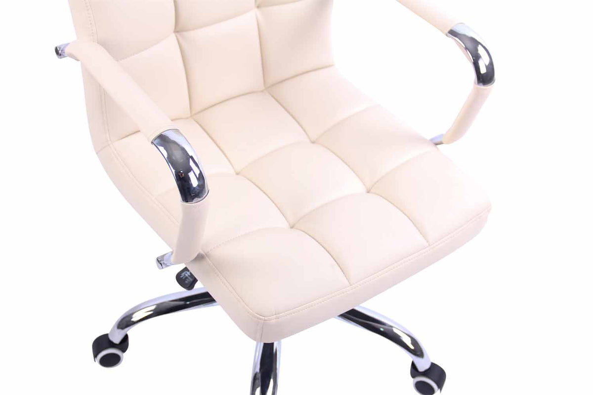 Bureaustoel Deli Kunstleer creme creme
