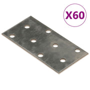 vidaXL Platen geperforeerd 20 st 2 mm 400x100 mm gegalvaniseerd staal