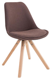 Bezoekersstoel Toulouse Vierkant frame Stof bruin,natura braun