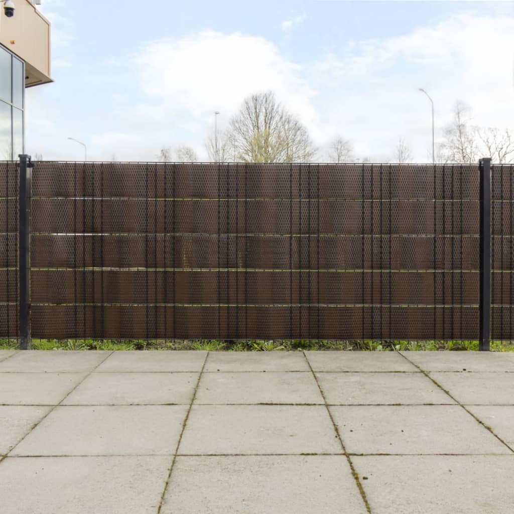 vidaXL Balkonschermen 10 st 255x19 cm poly rattan lichtbruin