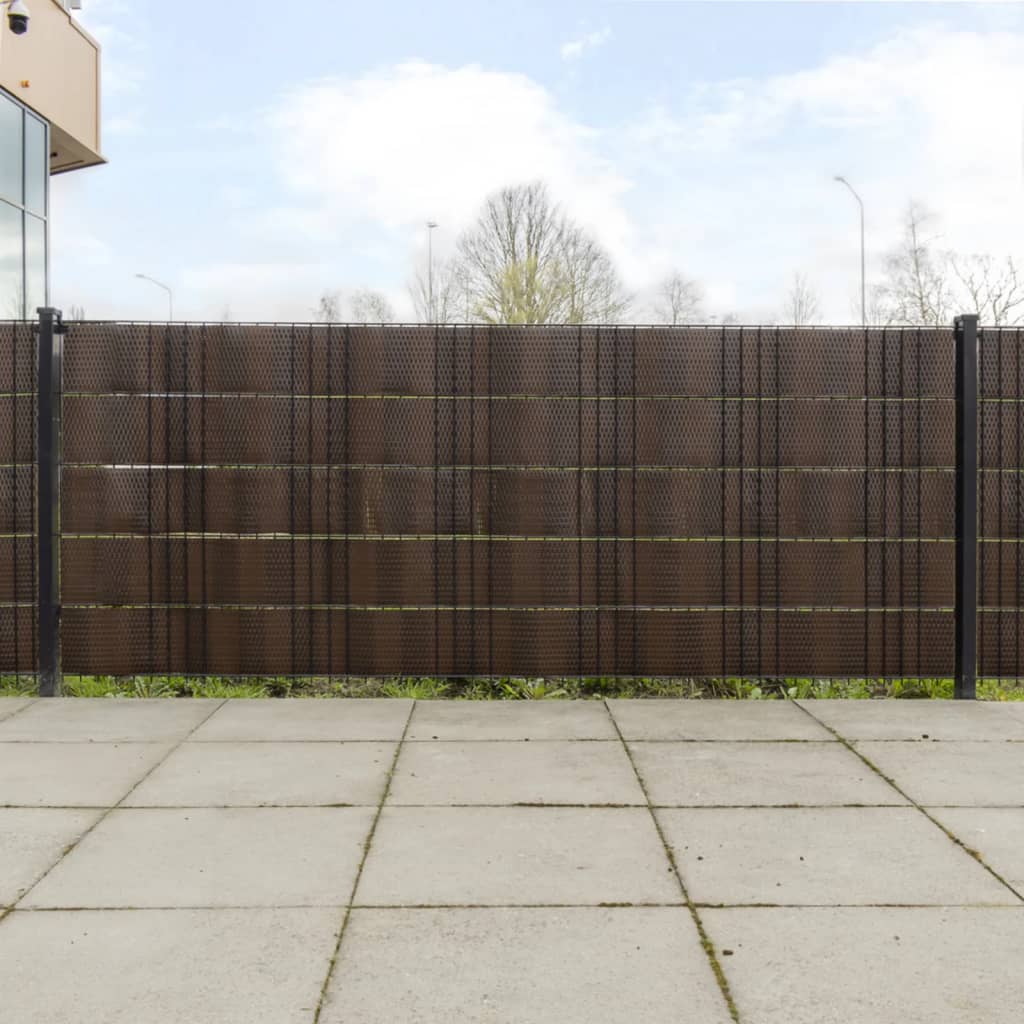 vidaXL Balkonschermen 10 st 255x19 cm poly rattan lichtbruin