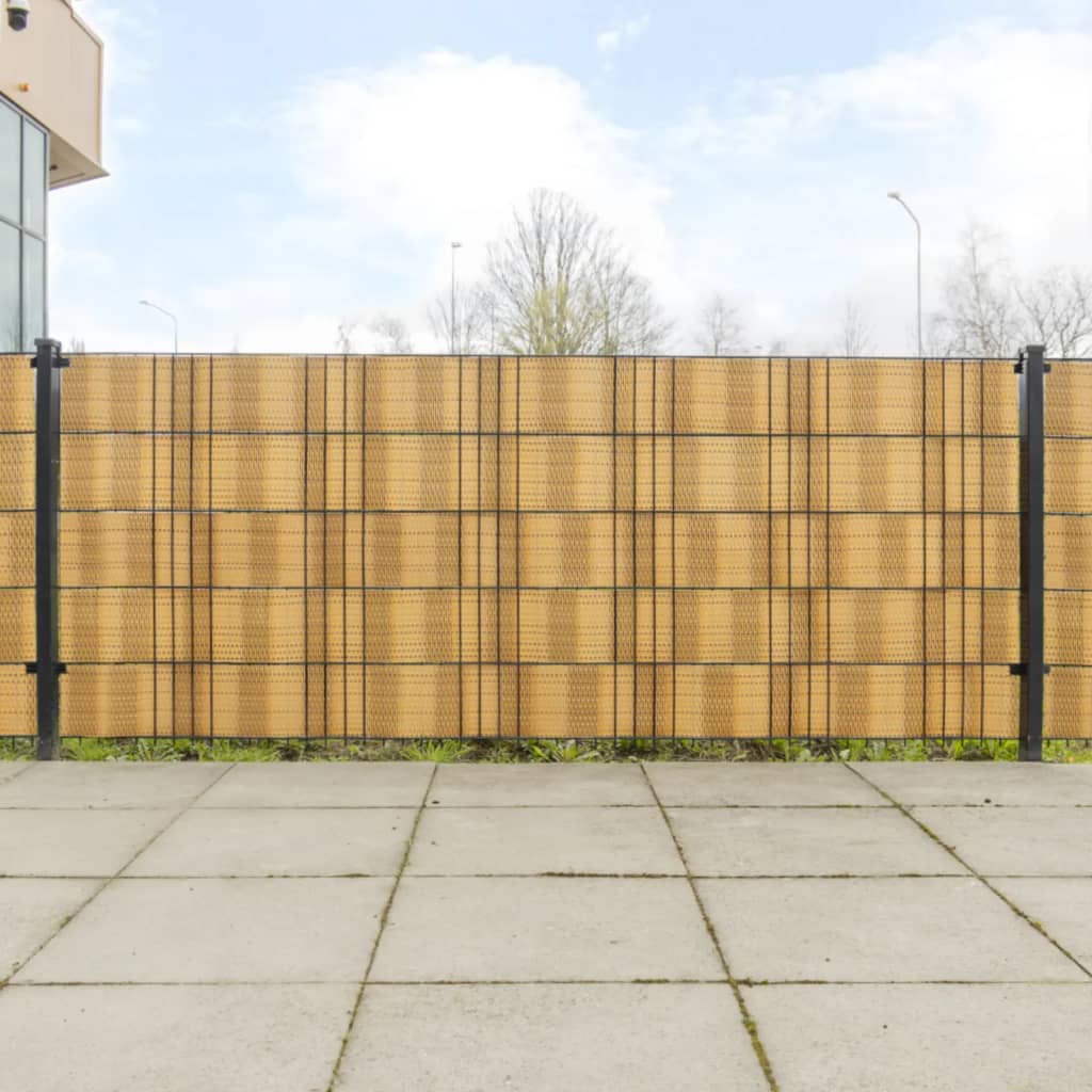 vidaXL Balkonschermen 10 st 255x19 cm poly rattan lichtbruin