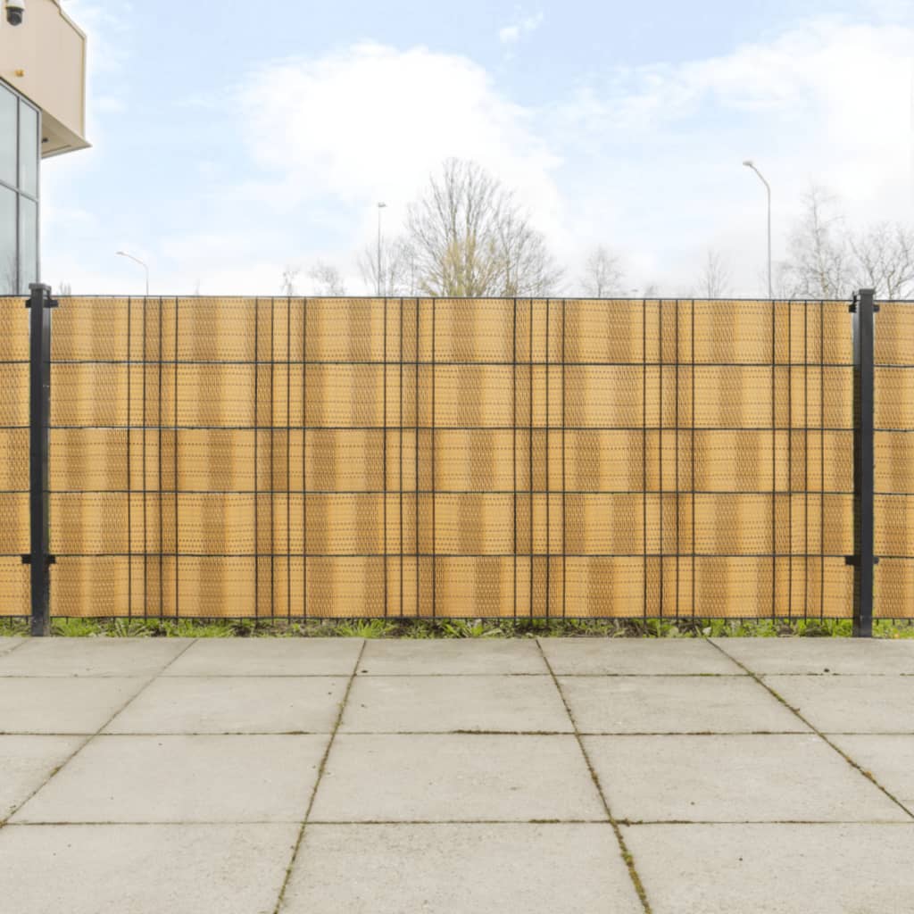 vidaXL Balkonschermen 10 st 255x19 cm poly rattan lichtbruin