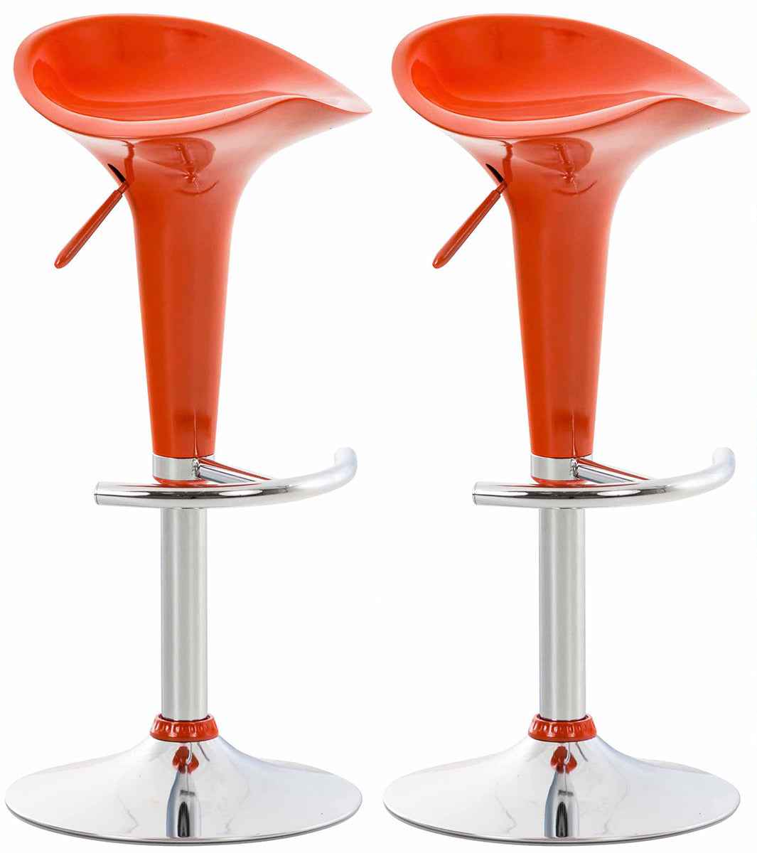 Set van 2 barkrukken Saddle oranje orange