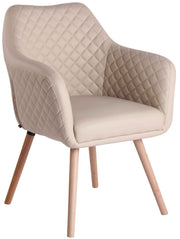 Eetkamerstoel Gent Kunstleer natura,creme creme