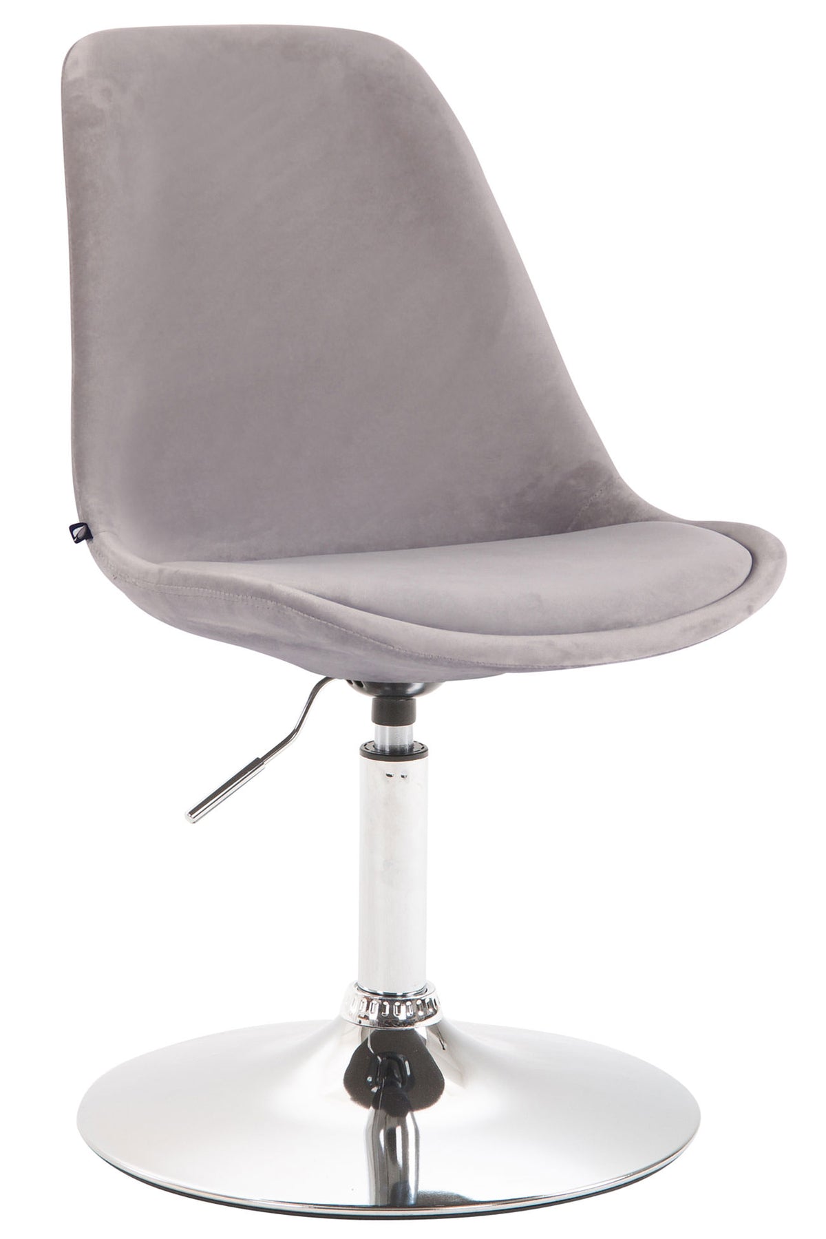 Eetkamerstoel Maverick Fluweel grijs,chroom grau