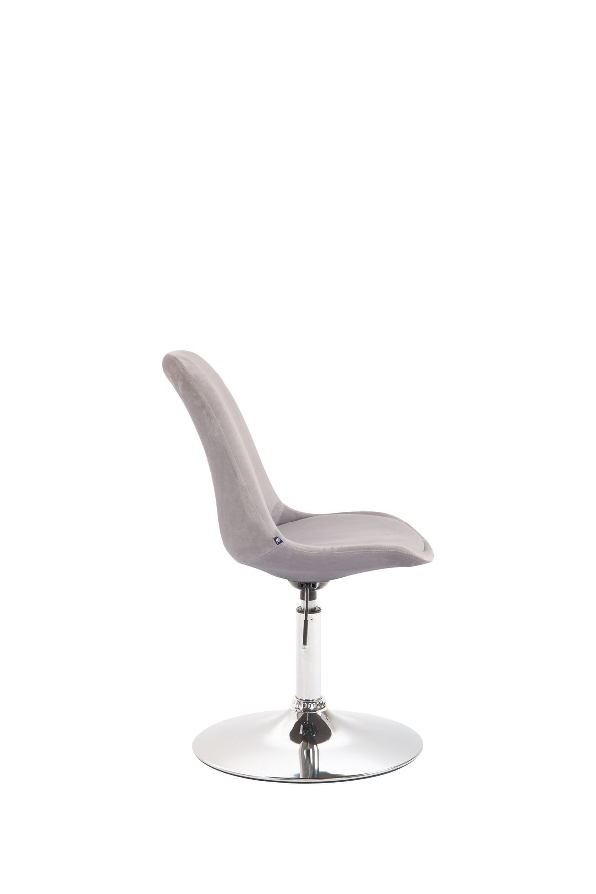 Eetkamerstoel Maverick Fluweel grijs,chroom grau