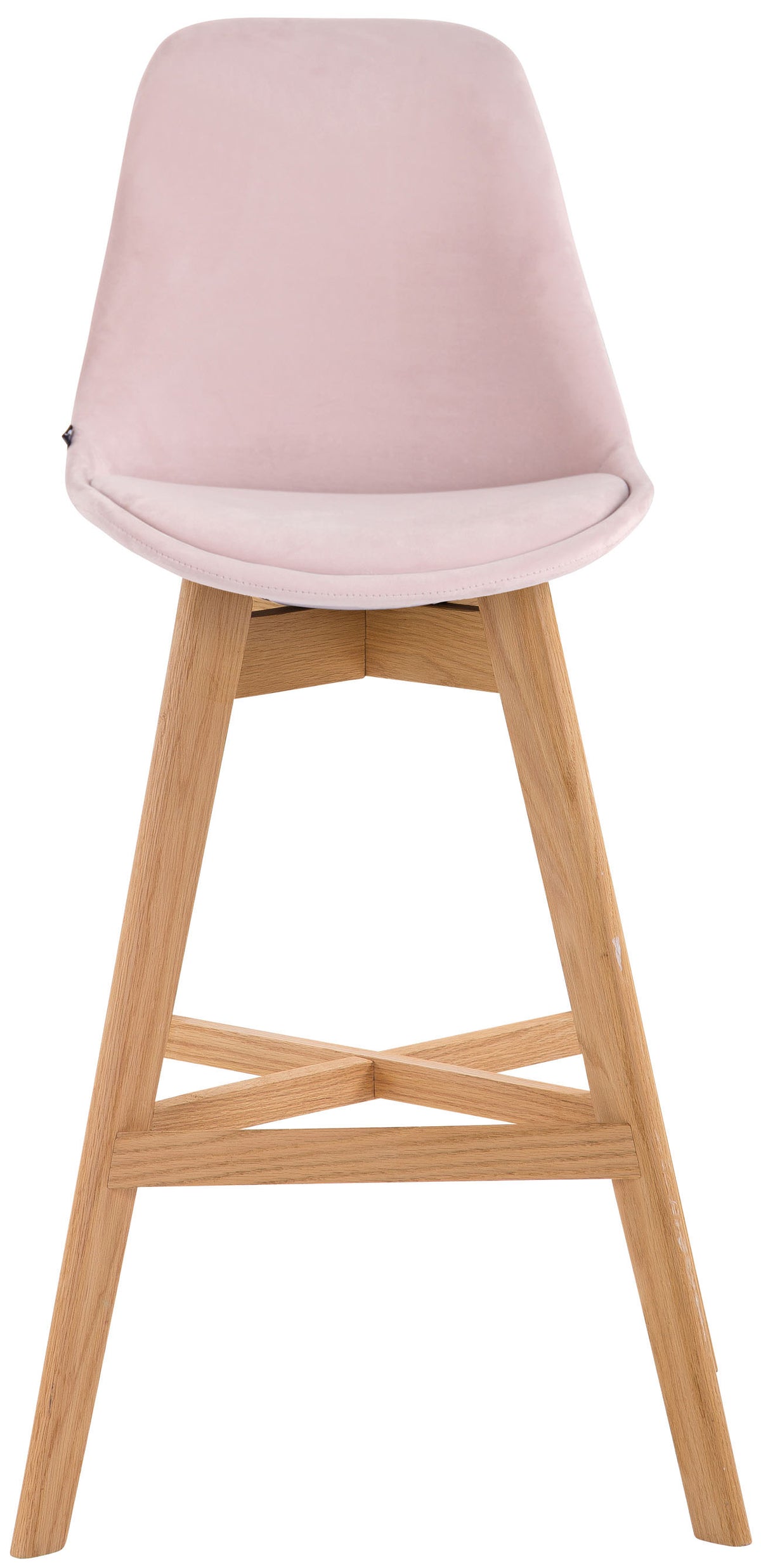 Barkruk Cannes Fluweel roze,natura pink