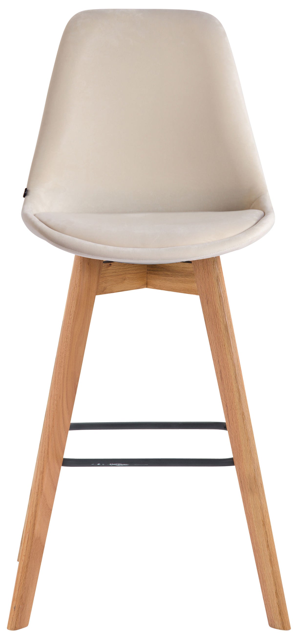 Barkruk Metz fluweel creme,natura creme