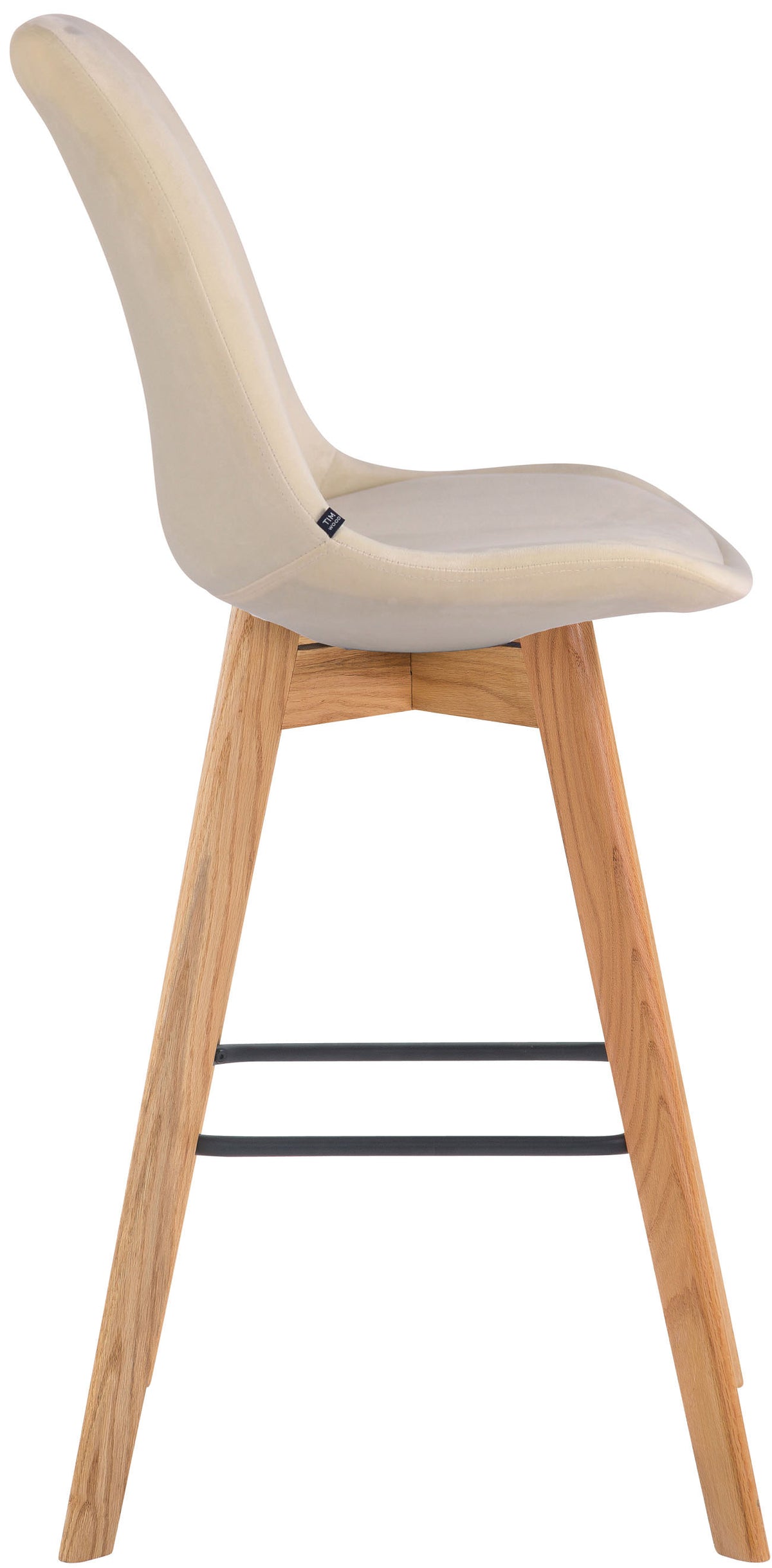 Barkruk Metz fluweel creme,natura creme