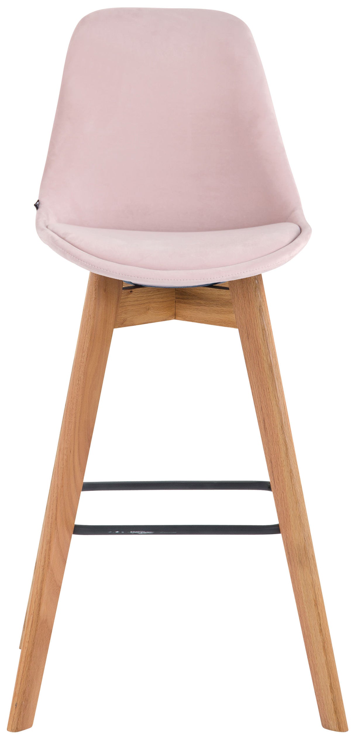 Barkruk Metz fluweel roze,natura pink