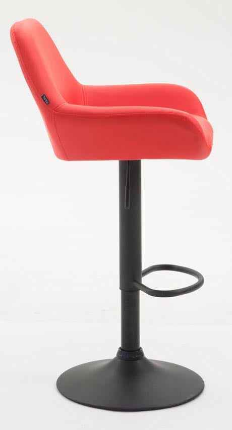 Set van 2 barkrukken Braga kunstleer rood,zwart rot