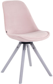 Eetkamerstoel Troyes fluweel wit,roze pink
