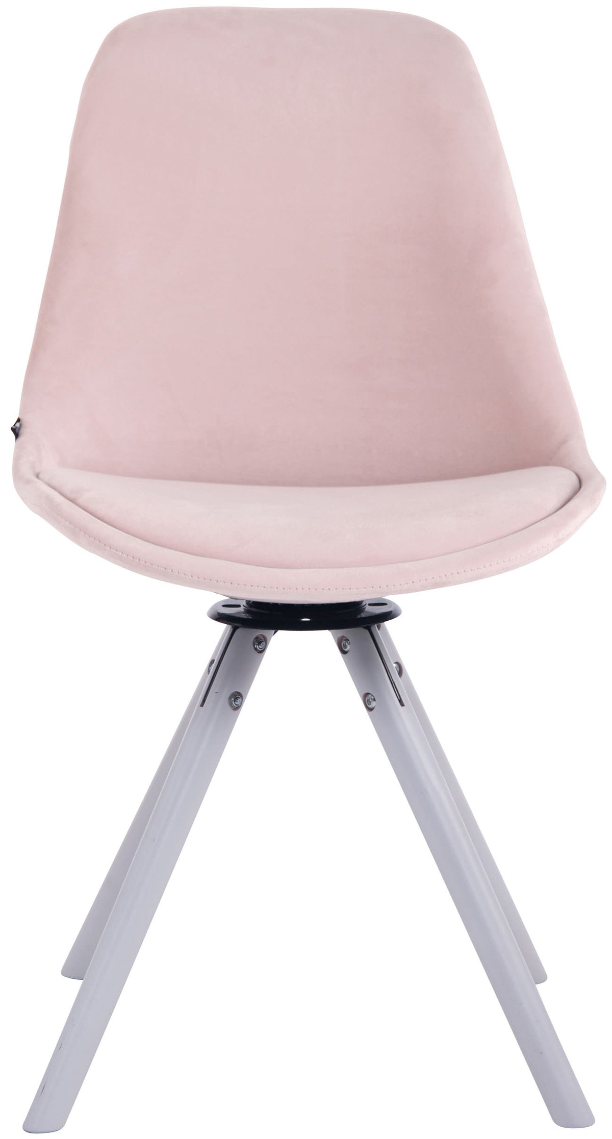 Eetkamerstoel Troyes fluweel wit,roze pink
