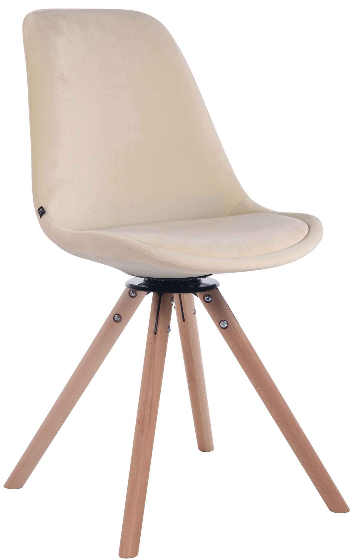 Eetkamerstoel Troyes fluweel natura,creme creme
