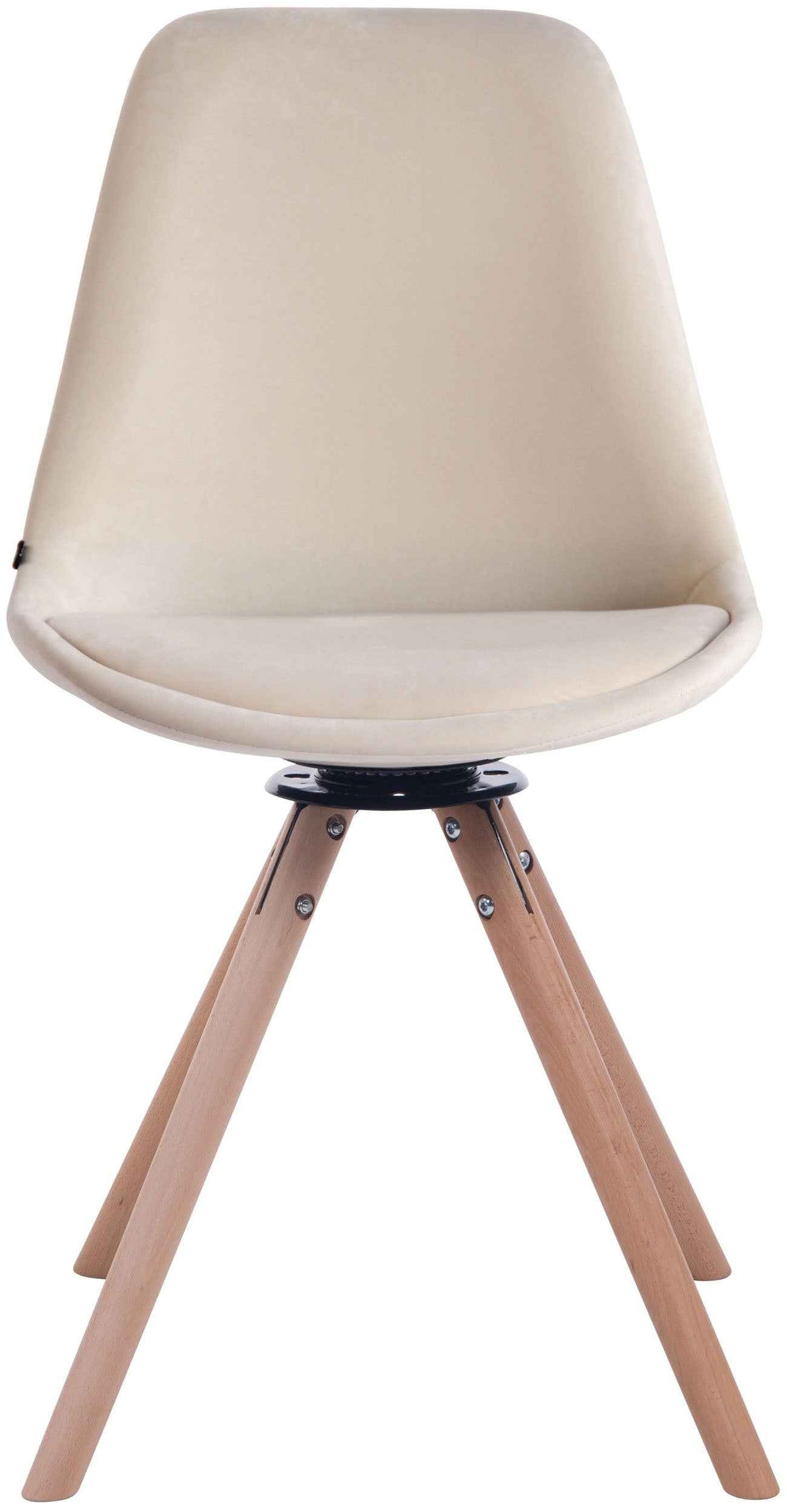 Eetkamerstoel Troyes fluweel natura,creme creme