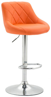 Barkruk Lazio Kunstleer oranje,chroom orange