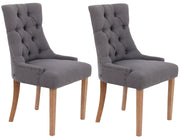 Set van 2 eetkamerstoelen Aberdeen antiek licht,donkergrijs dunkelgrau