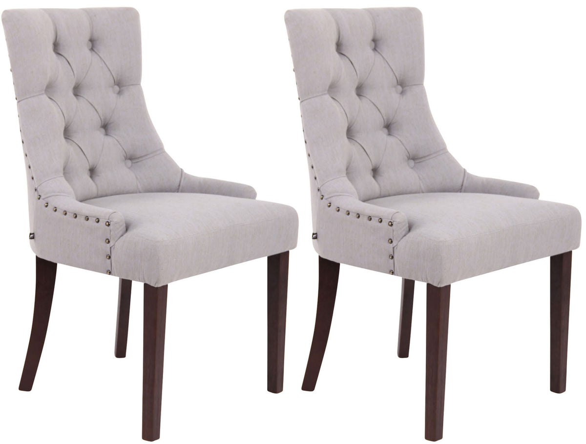 Set van 2 eetkamerstoelen Aberdeen antiek,grijs grau