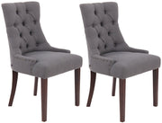 Set van 2 eetkamerstoelen Aberdeen antiek,donkergrijs dunkelgrau