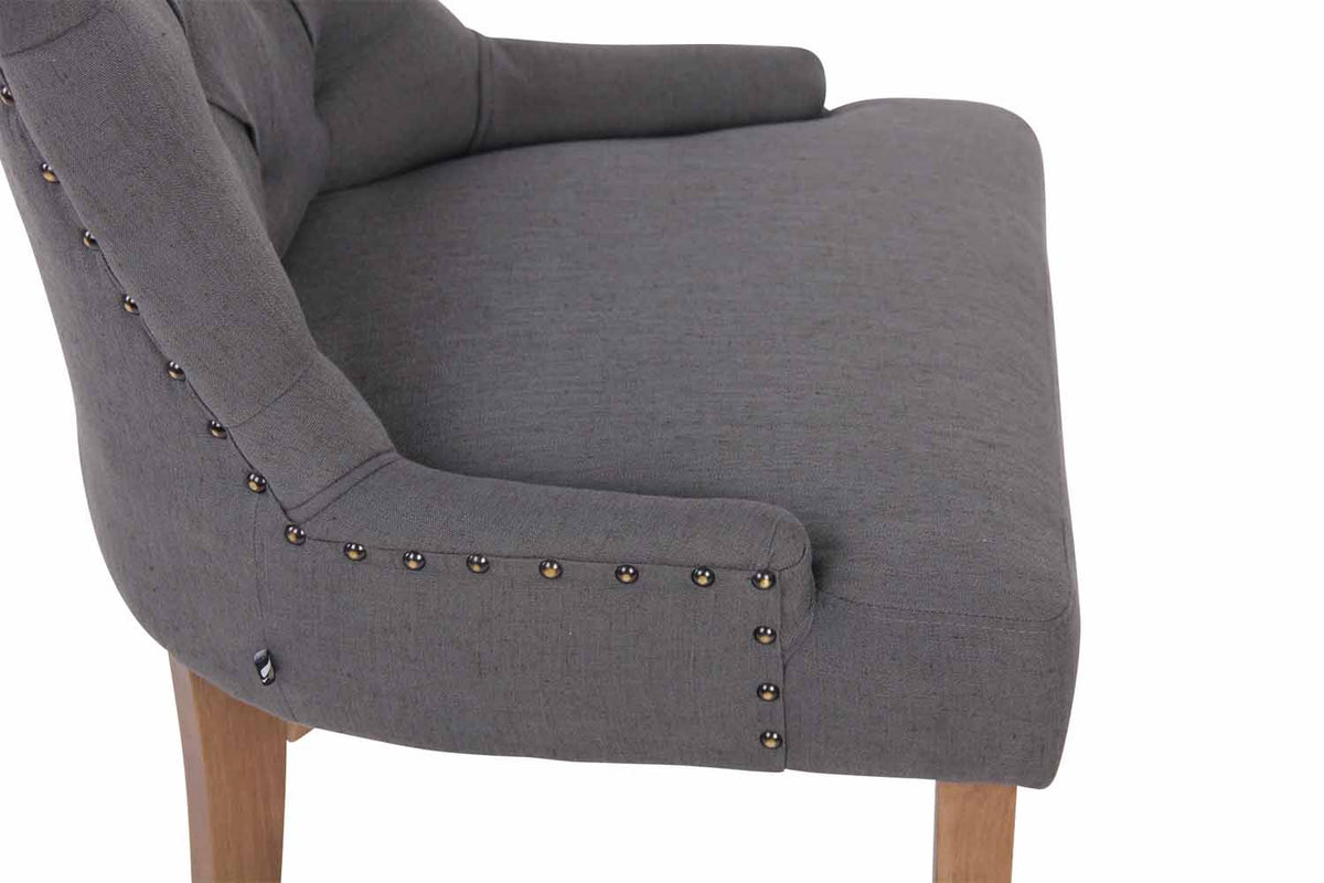 Set van 2 eetkamerstoelen Aberdeen antiek licht,donkergrijs dunkelgrau