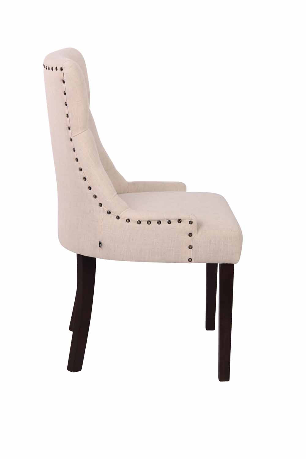 Set van 2 eetkamerstoelen Aberdeen antiek,creme creme