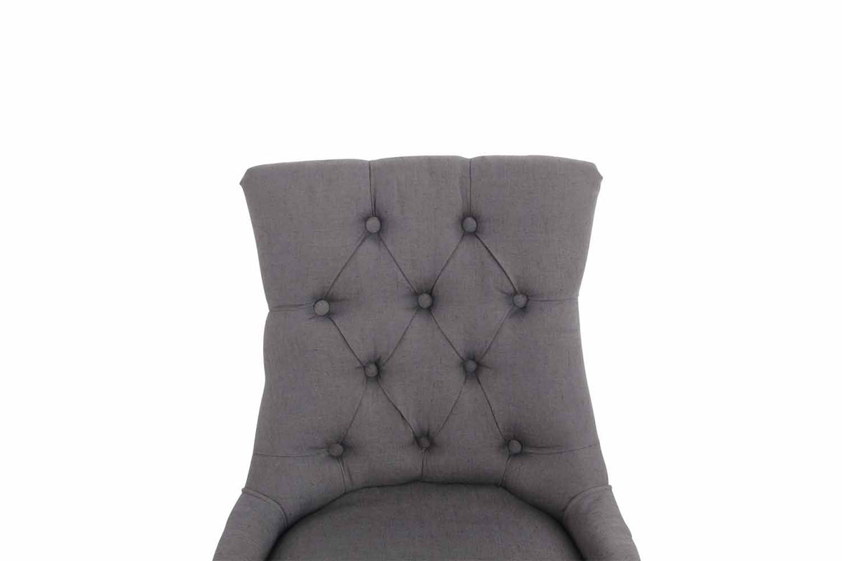 Set van 2 eetkamerstoelen Aberdeen antiek,donkergrijs dunkelgrau