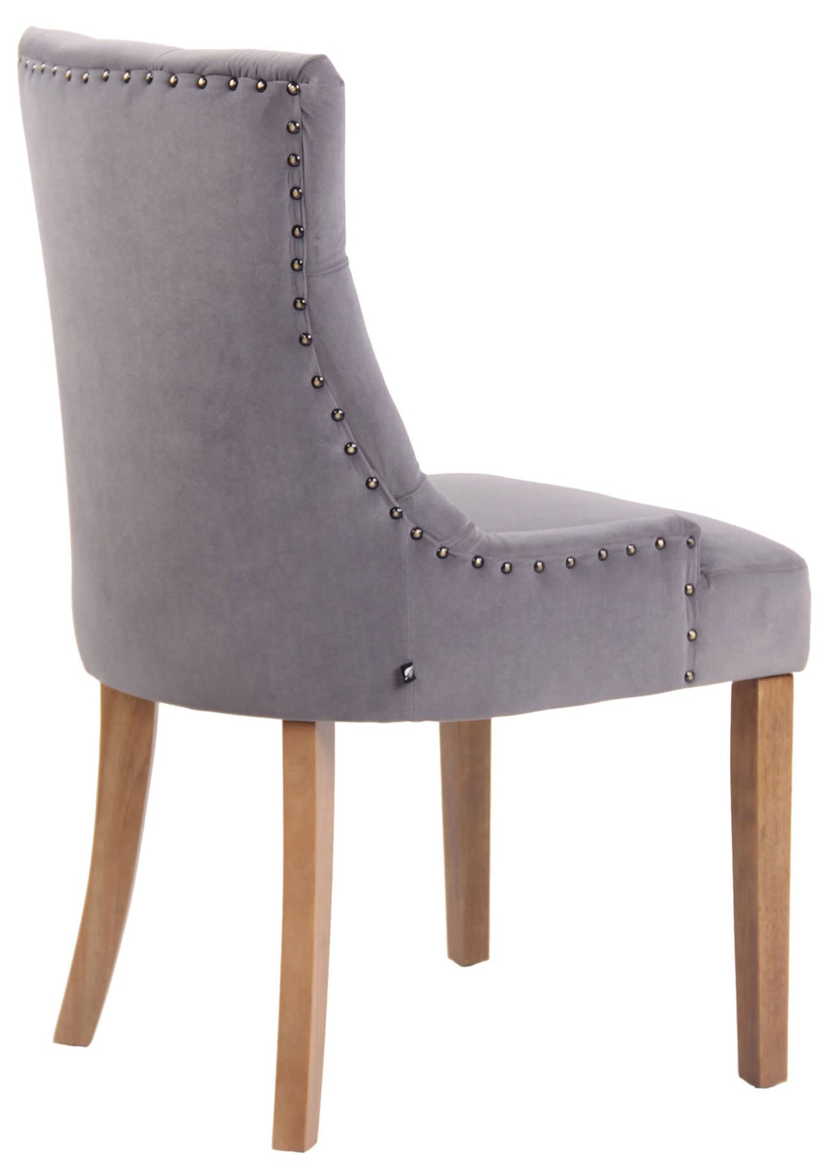 Eetkamerstoel Aberdeen fluweel grijs,antiek licht grau