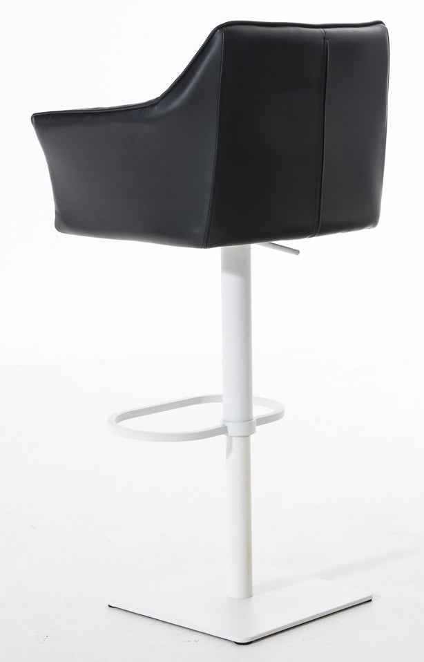 2er Set Barhocker Damaso Kunstleder weiß schwarz