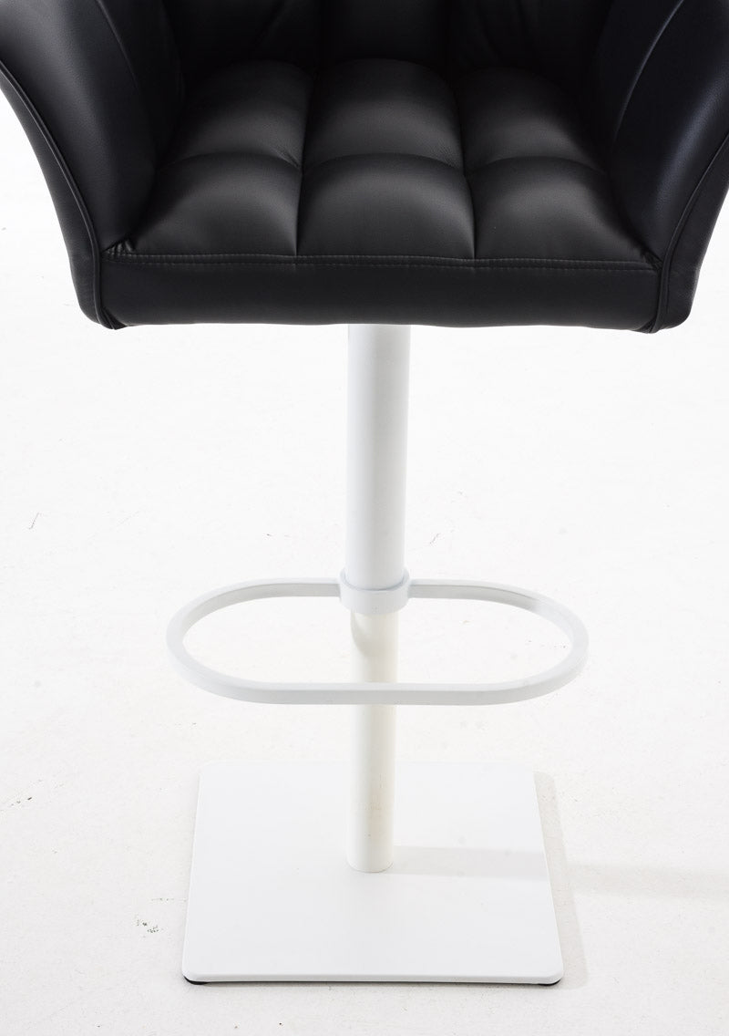 2er Set Barhocker Damaso Kunstleder weiß schwarz