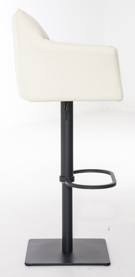 2er Set Barhocker Damaso Kunstleder schwarz creme