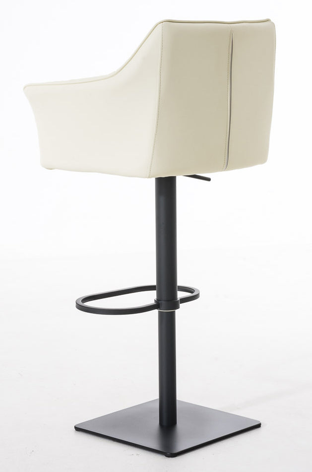 2er Set Barhocker Damaso Kunstleder schwarz creme