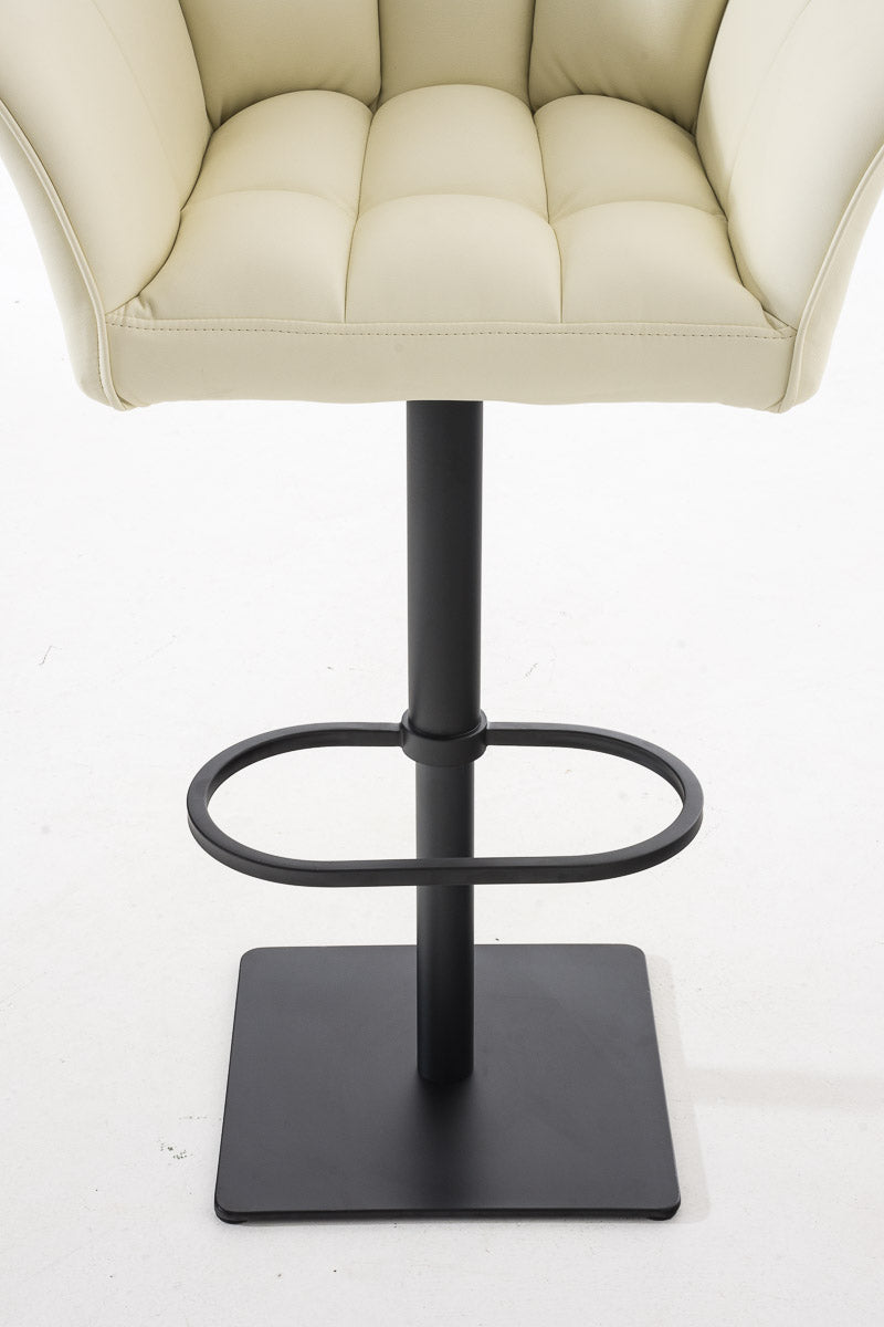 2er Set Barhocker Damaso Kunstleder schwarz creme
