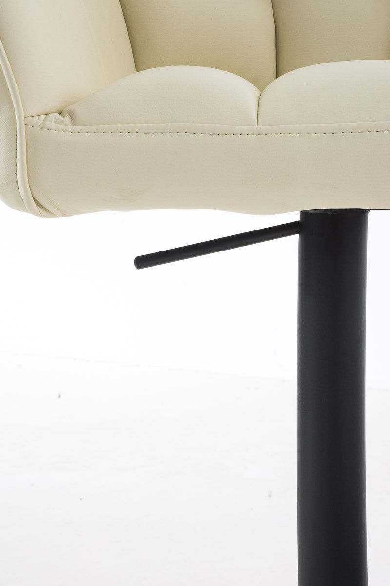 2er Set Barhocker Damaso Kunstleder schwarz creme