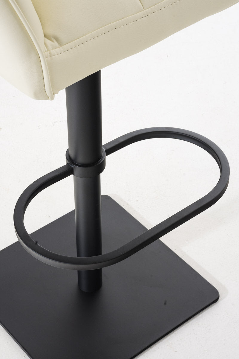 2er Set Barhocker Damaso Kunstleder schwarz creme