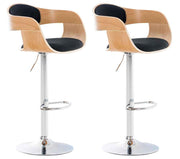 Set van 2 barkrukken Kingston stof natura/zwart natura/schwarz