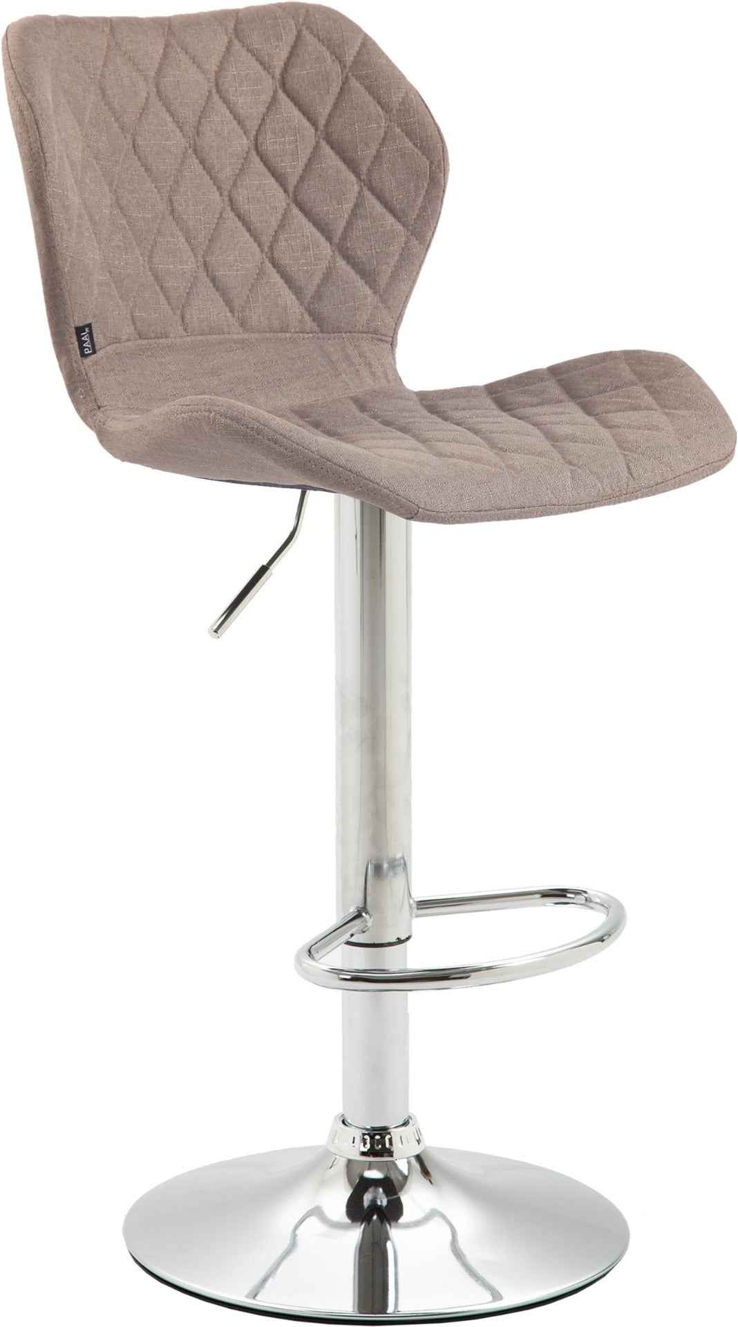 Barkruk Cork stof taupe,chroom taupe