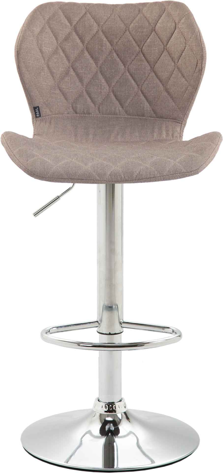 Barkruk Cork stof taupe,chroom taupe
