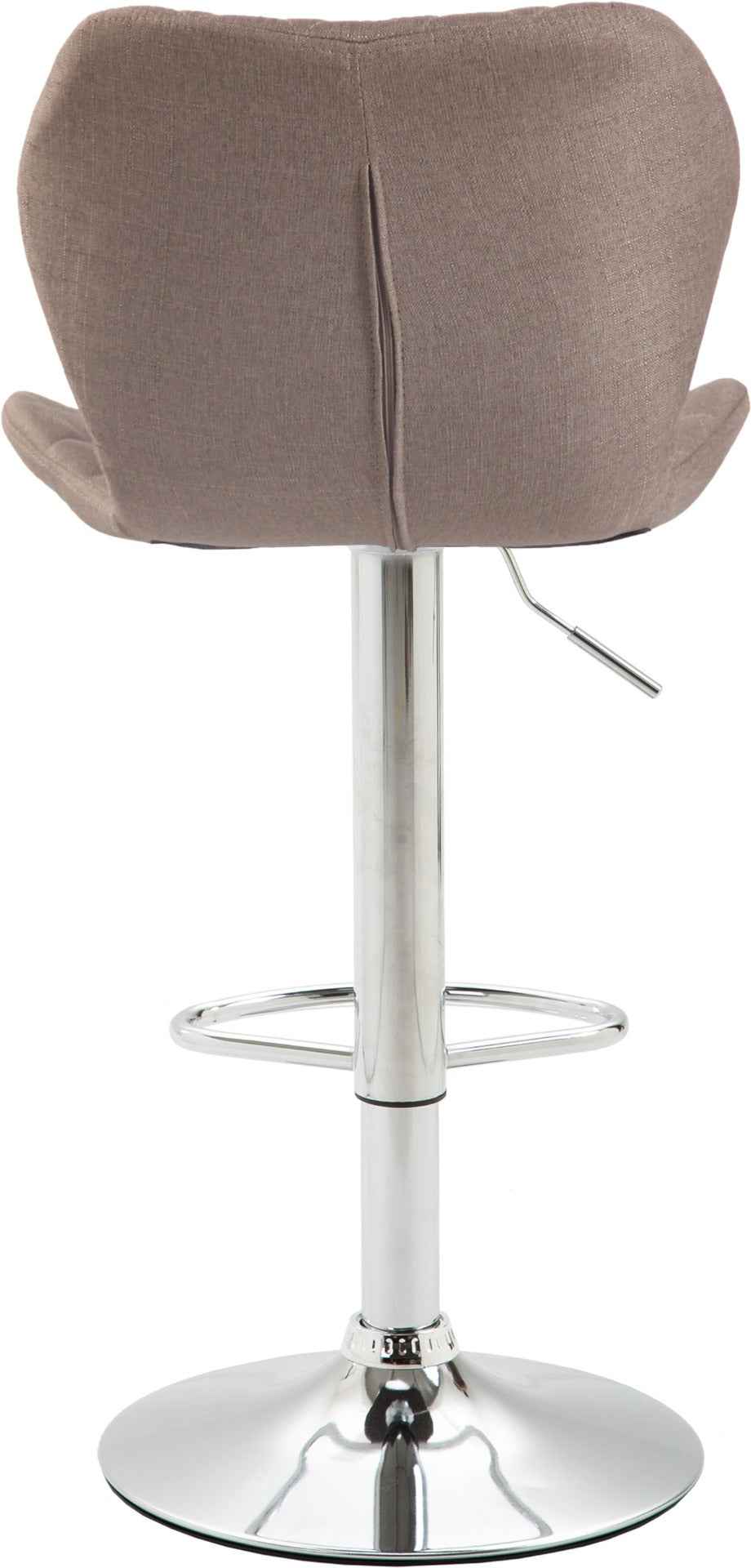 Barkruk Cork stof taupe,chroom taupe