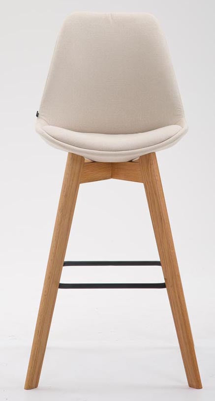 Set van 2 barkrukken Metz Stof creme,natura creme