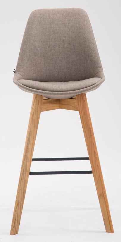 Set van 2 barkrukken Metz Stof taupe,natura taupe