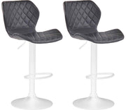 Set van 2 barkrukken Cork kunstleer zwart,wit schwarz