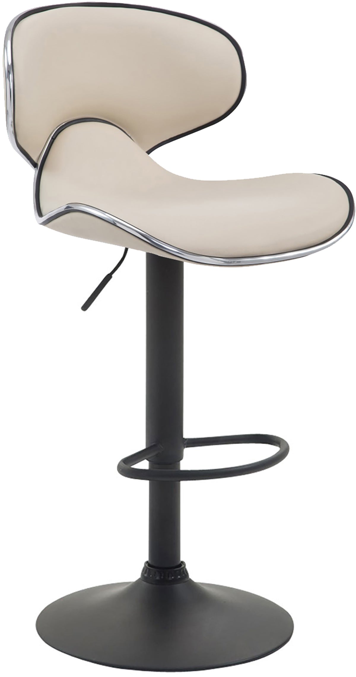 Barkruk Las Vegas Kunstleer creme,zwart creme