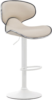Barkruk Las Vegas Kunstleer creme,wit creme